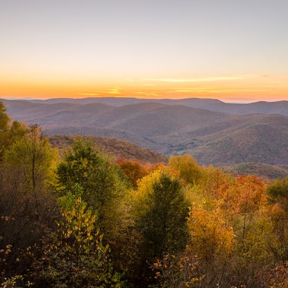 Landscape in the Berkshires at Sunset