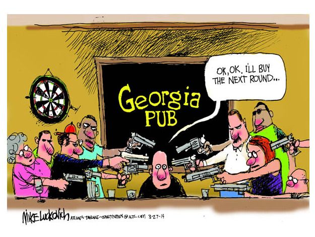 Editorial cartoon gun law Georgia