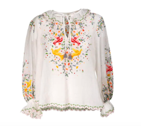 Zimmermann Carnaby embroidered blouse, £540, £324