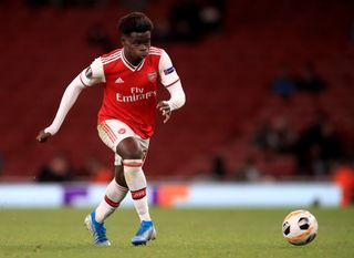 Bukayo Saka has impressed while playing out of position at Arsenal.