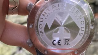 Elliot Brown Canford Mountain Rescue Edition watch: Mountain Rescue logo etched on back cover