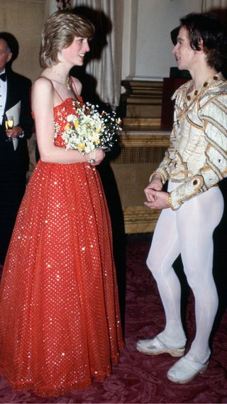 Princess Diana meeting ballet legend Rudolf Nureyev