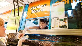 woman in food truck