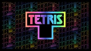 Tetris logo in neon