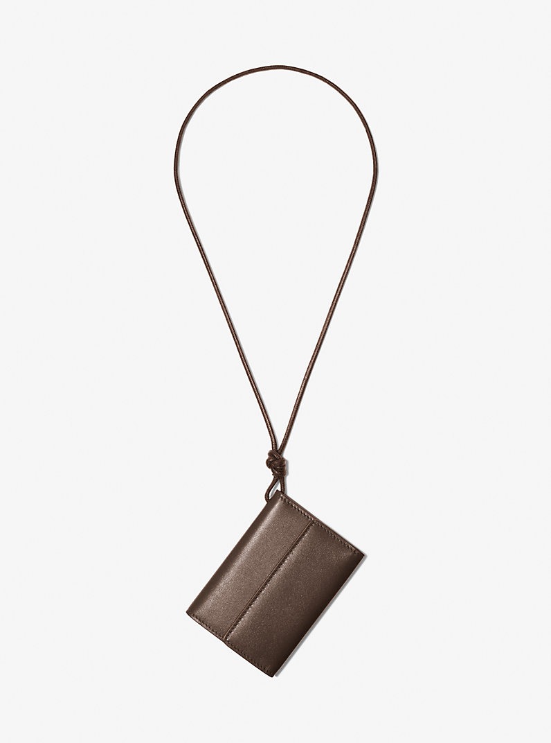 Leather Card Holder Necklace