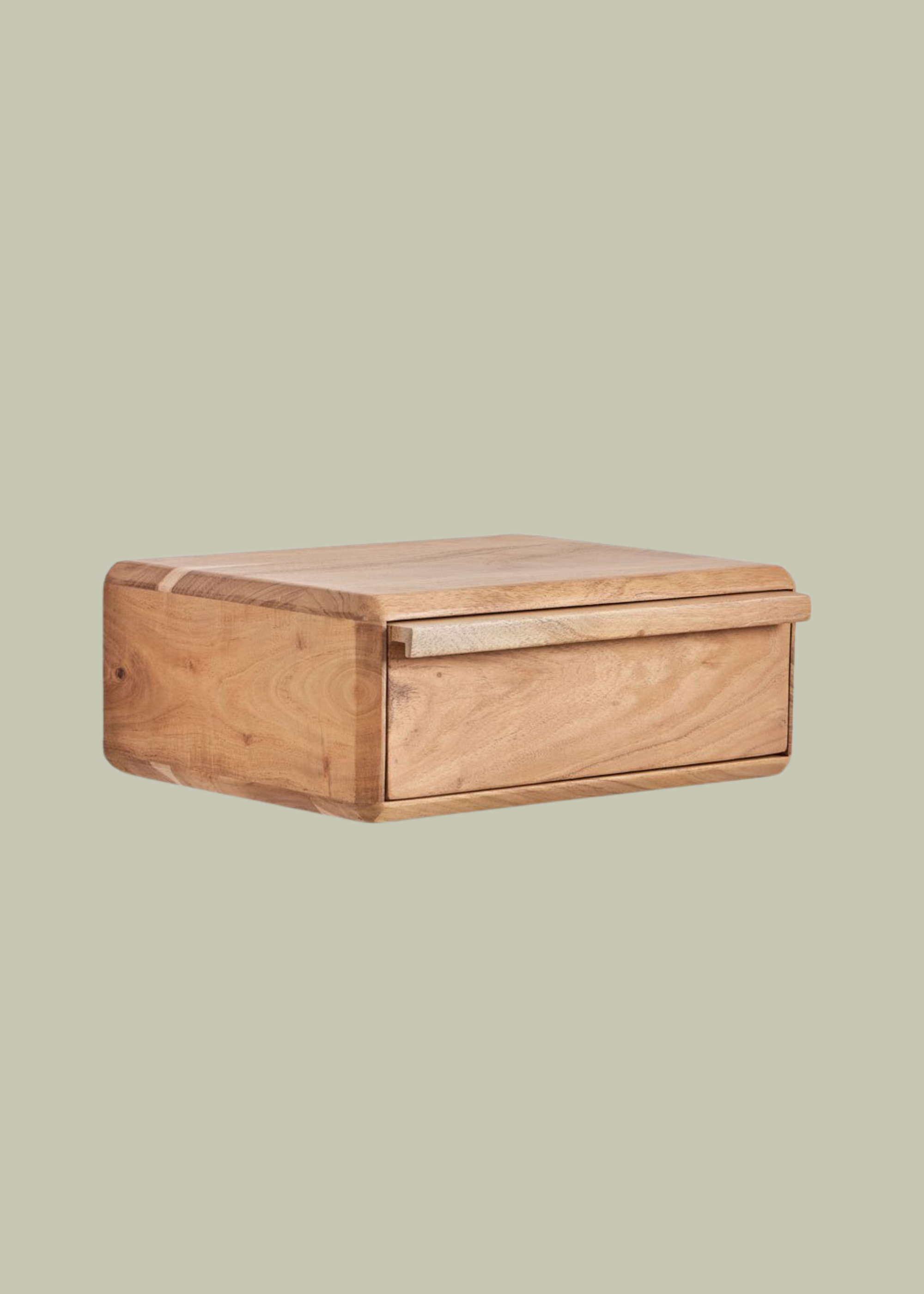 Pack of 2 Floating Bedside Tables 40x30 Cm in Nordilan Acacia Wood