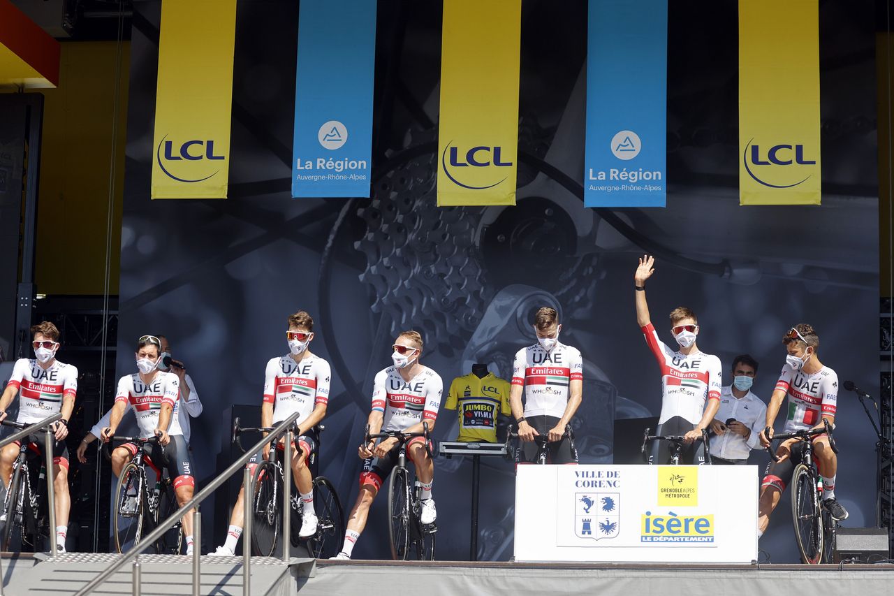 Criterium du Dauphine 2020 - 72nd Edition - Corenc - Saint-Martin-de-Belleville 157 Km - 14/08/2020 - UAE - Team Emirates - photo Luis Angel Gomez/BettiniPhoto&Acirc;&copy;2020