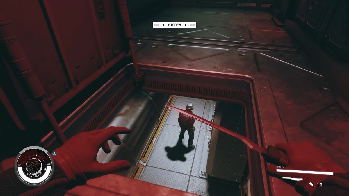 In-game screenshot of Starfield stealth gameplay