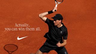 Nike ad featuring Jake Sinner and the text 'Actually, you can win them all.'