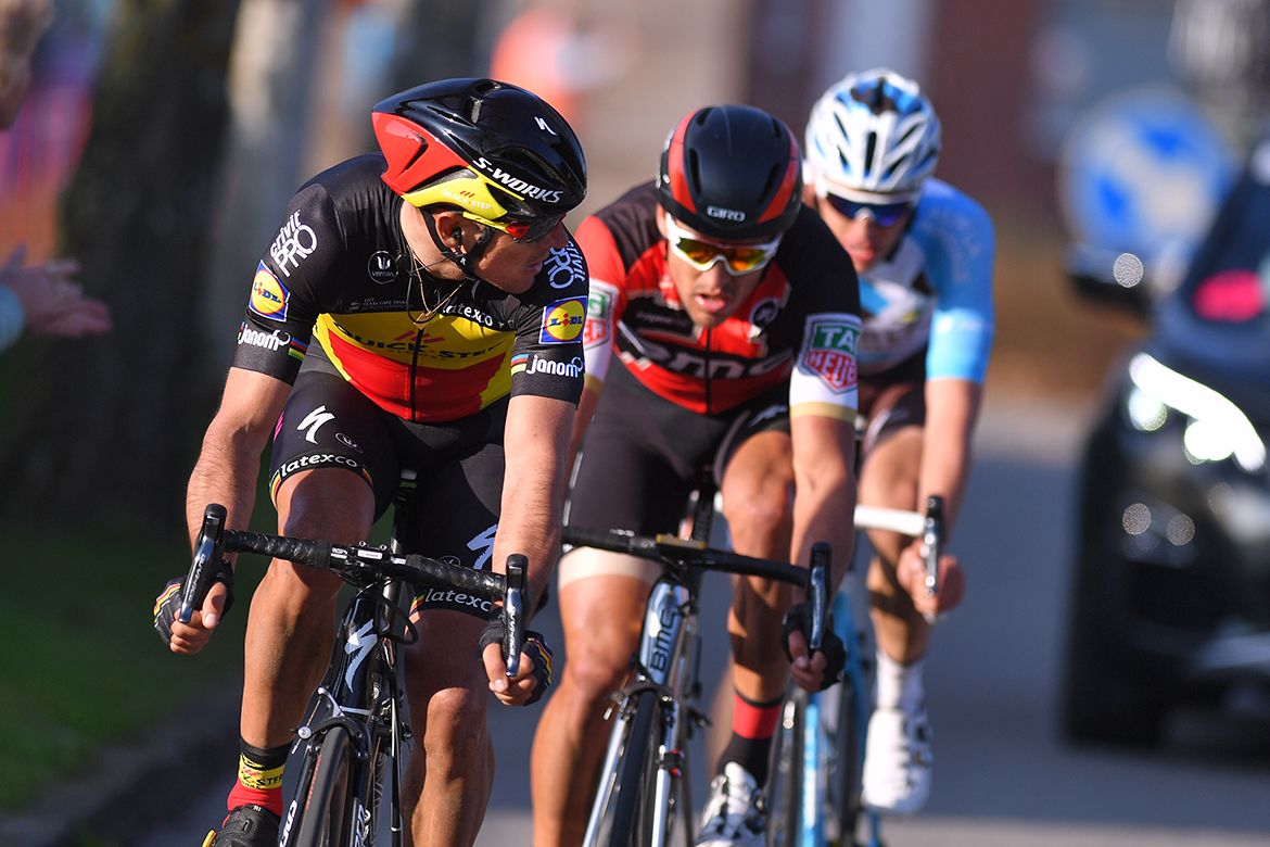 Philippe Gilbert, Greg Van Avemaet and Oliver Naesen