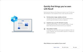 Recall setup option