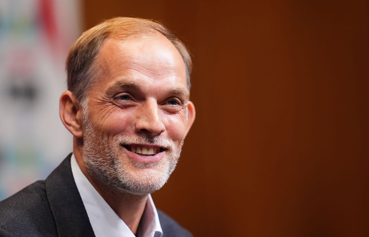 Thomas Tuchel smiles after being announced as England head coach, October 2024