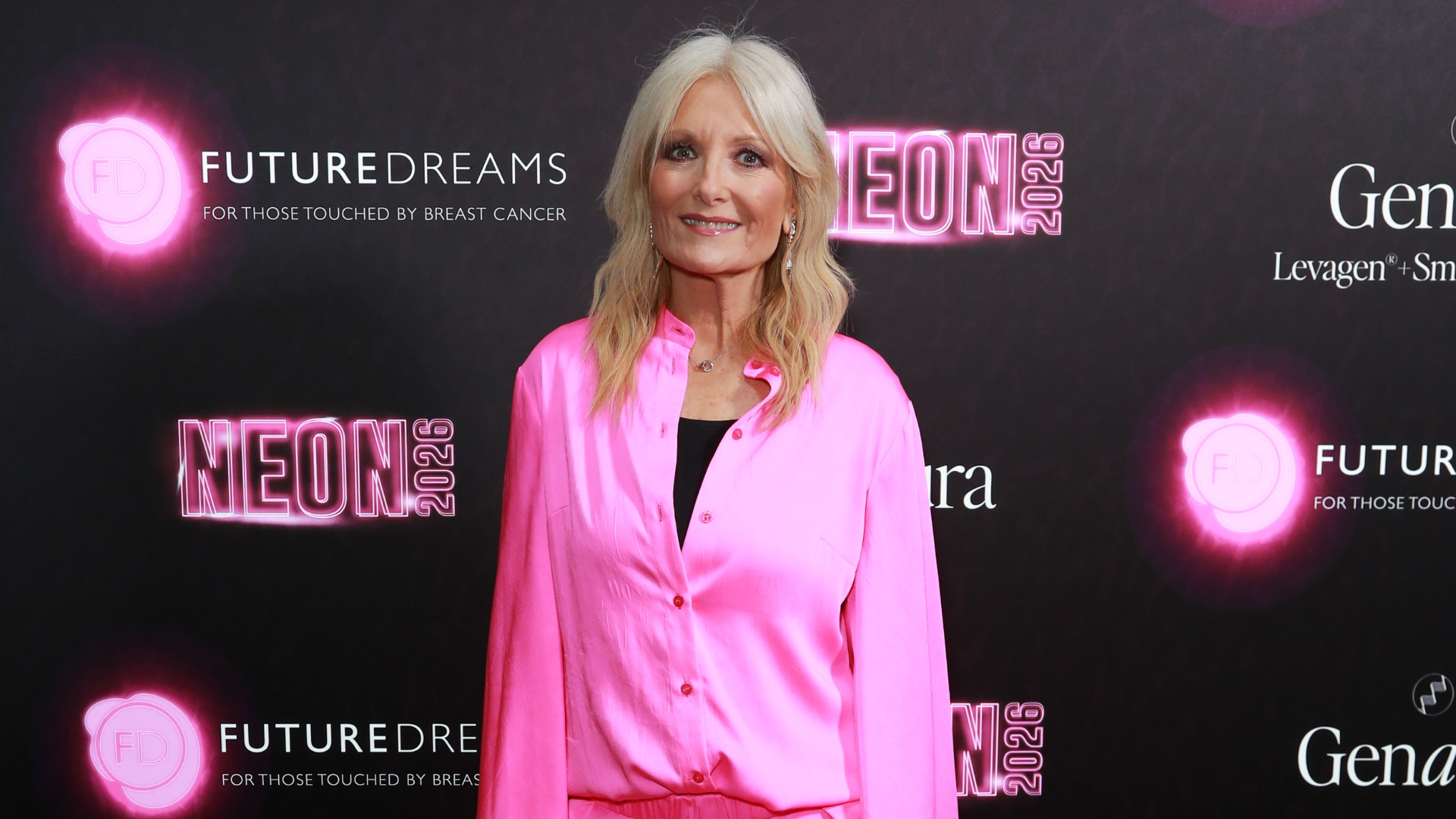Gaby Roslin attends Neon 2026, raising vital funds for breast cancer charity Future Dreams, at The Roundhouse
