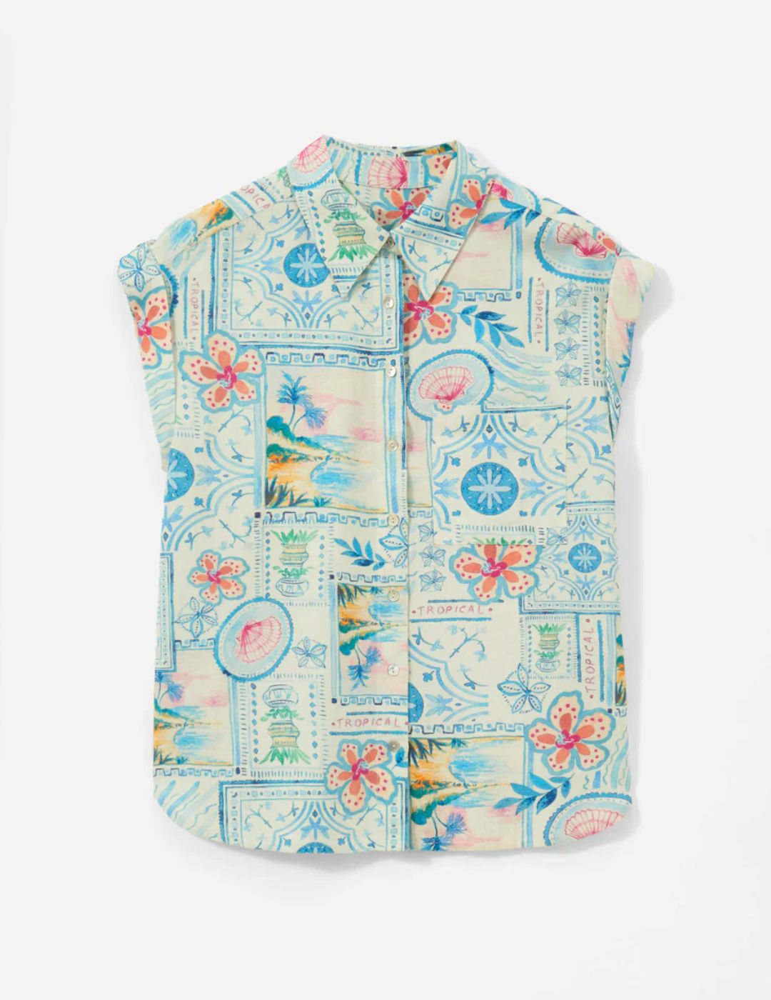 Mint Velvet , Postcard Print Resort Shirt