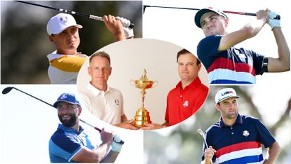 An array of different Ryder Cup players and captains