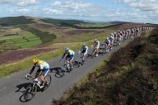 The Astana team was at the head of affairs as the race passed over the top of Mount Leinster in Count Wicklow.