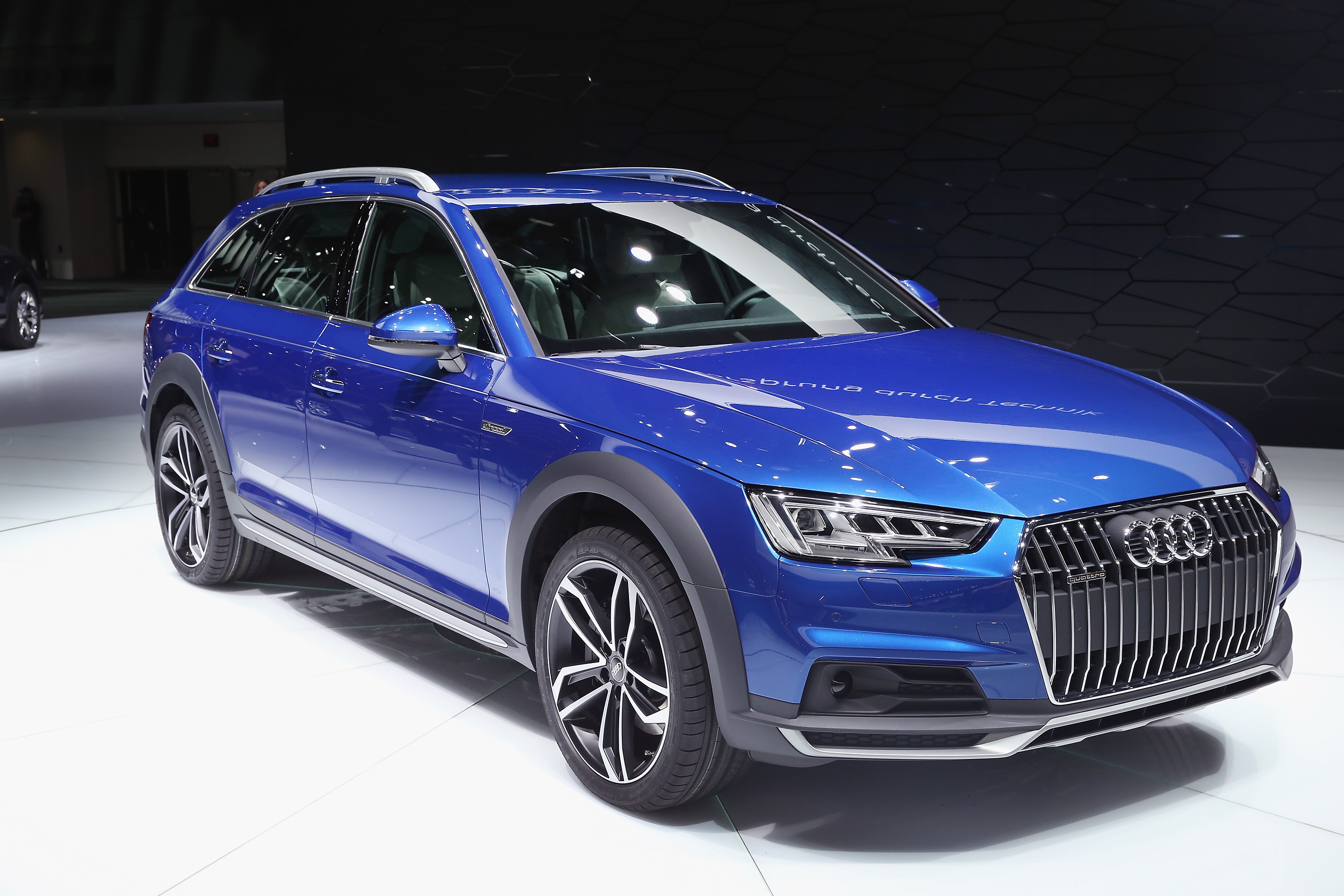 DETROIT, MI - JANUARY 11:Audi introduces the A4 Allroad Quatro at the North American International Auto Show on January 11, 2016 in Detroit, Michigan. The show is open to the public from Janu