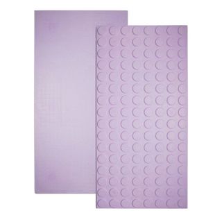 Two rectangular lilac foam boards.