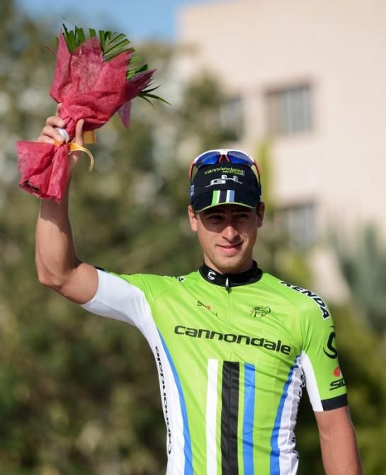 Stage winner Peter Sagan on the podium
