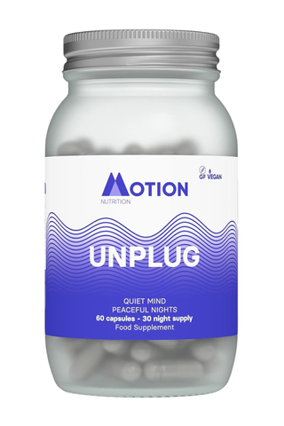 Motion Nutrition Unplug Night Time Nootropic (60 Capsules) | Award Winning Natural Sleep Aid to Calm Your Mind, Help You Fall Asleep Faster & Wake Up Well Rested | Sedative Free | Vegan & Made in Uk