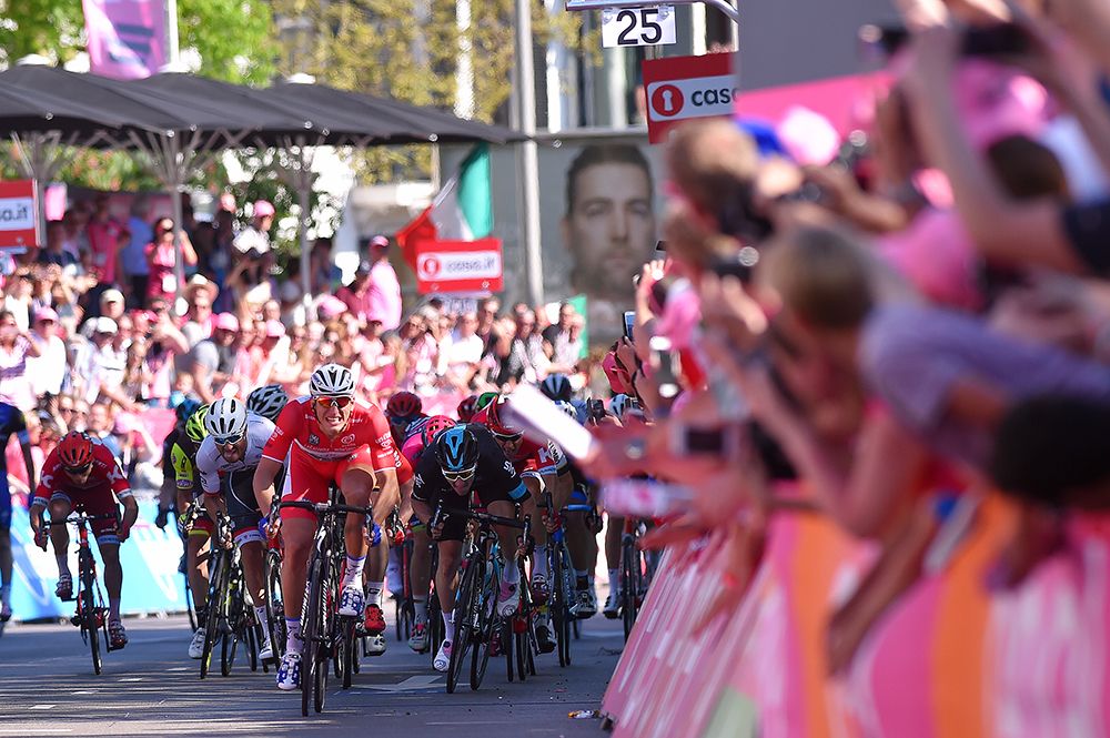Marcel Kittel (Etixx-Quickstep) en route to victory on stage 3 of the Giro d'Italia