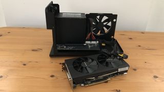 Adding a graphics card to the eGPU case is relatively easy. Image credit: TechRadar