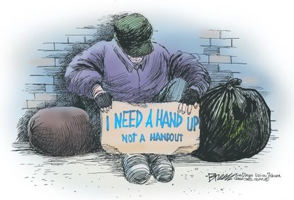 Editorial cartoon U.S. Homelessness