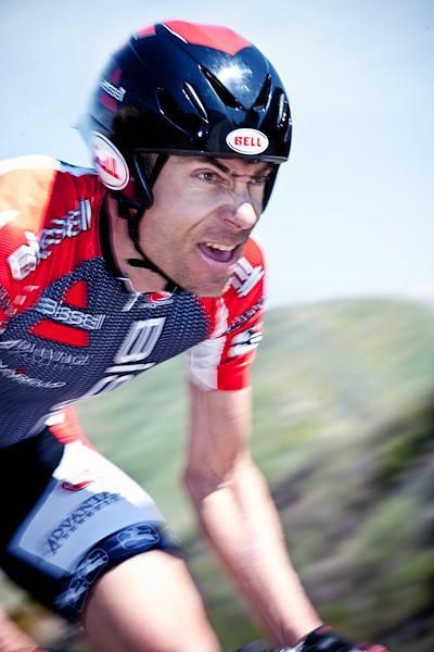 Burke Swindlehurst (Bissell) gives it his all in the prologue of the 2009 Redlands Bicycle Classic.