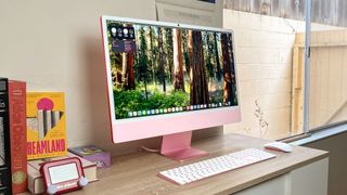 Apple iMac M4 review unit on desk