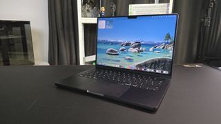 Apple MacBook Pro 14-inch (M5, 2025) in recording studio