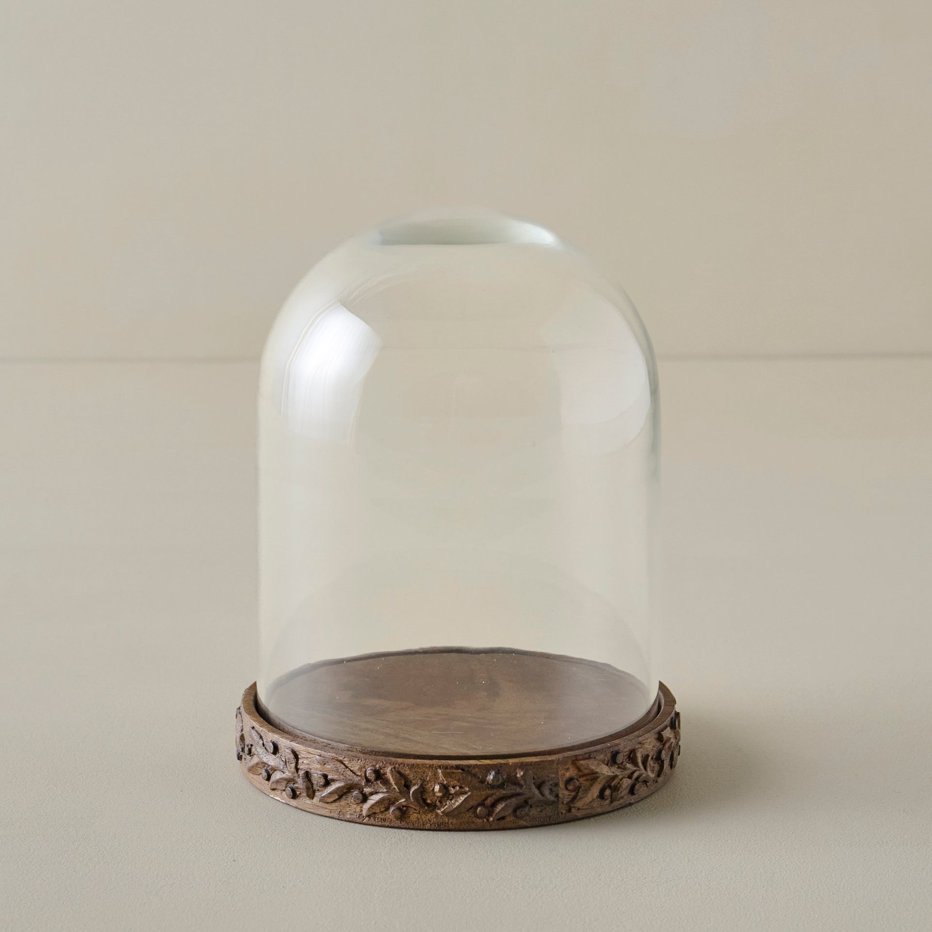 Eleanor Carved Wood Cloche - Small