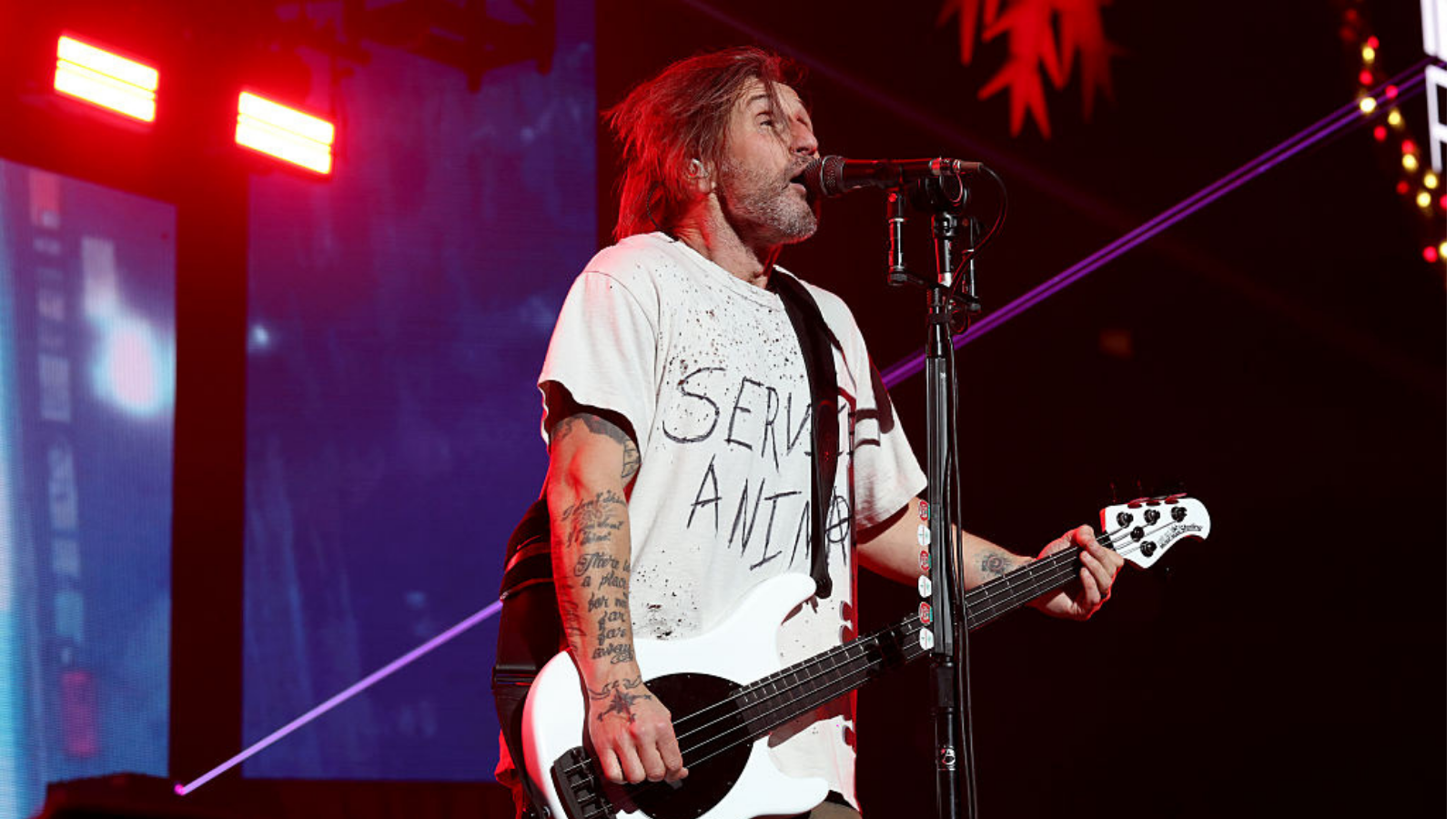 Eric Bass of Shinedown performs on stage at iHeartRadio 106.1 KISS FM's Jingle Ball 2025 Presented by Capital One at Dickies Arena on December 02, 2025 in Fort Worth, Texas. 