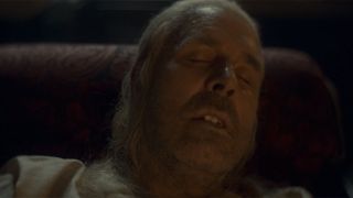 Viserys falling asleep during a conversation.