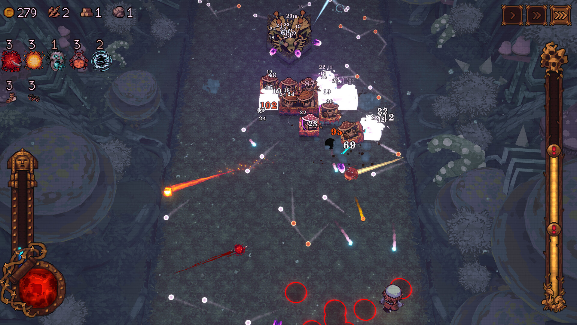 A screenshot of the upcoming Xbox Series X game, Ball x Pit.