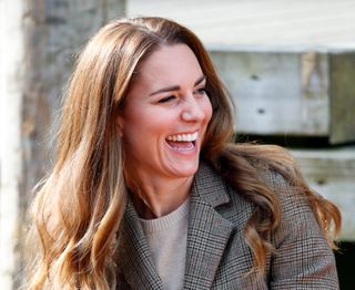Catherine, Duchess of Cambridge embarks on a boat trip, on Lake Windermere