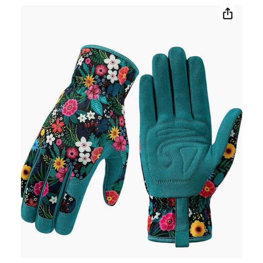 Trifabricy gardening gloves with grips