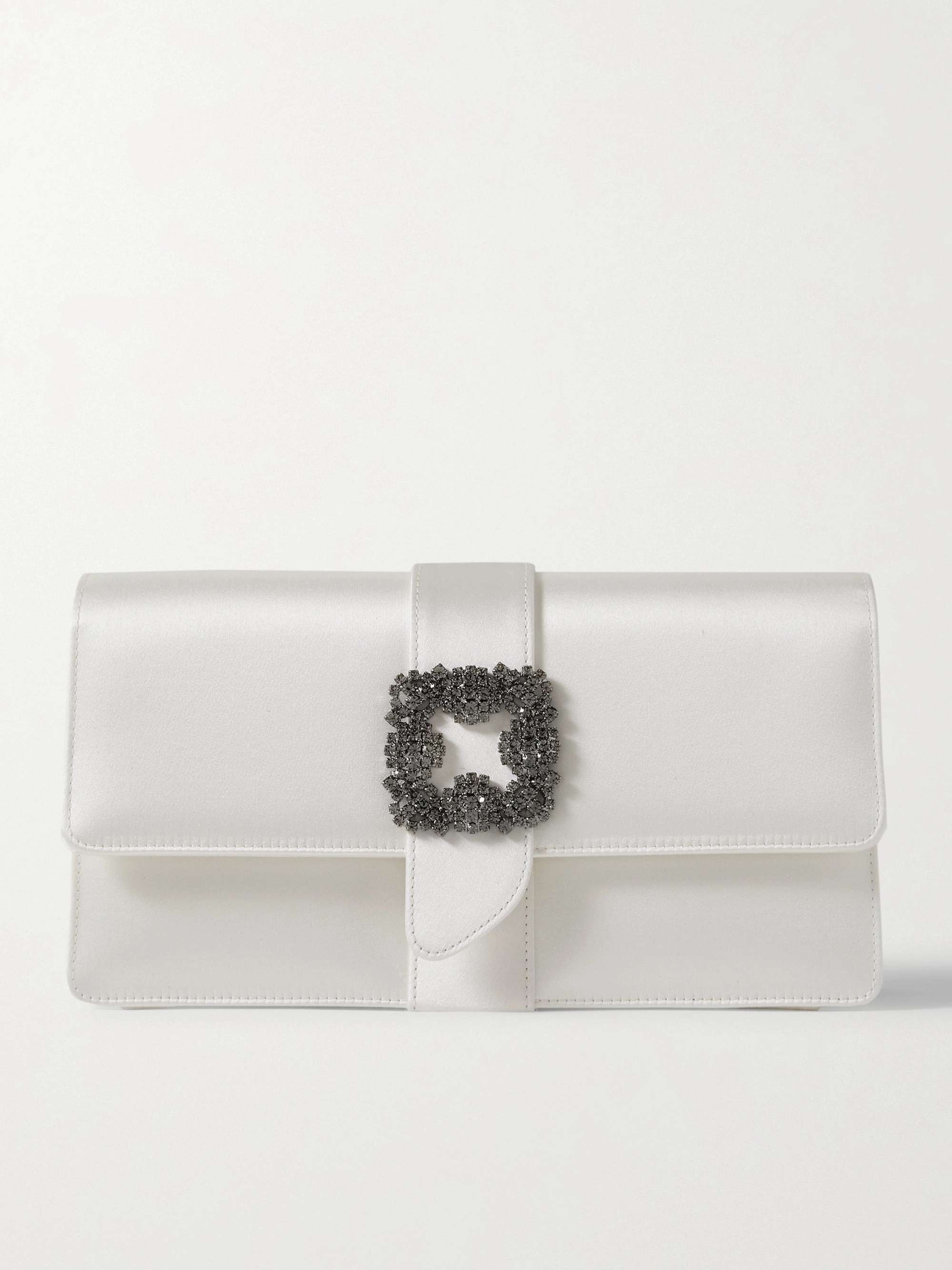 Capri Crystal-Embellished Satin Clutch