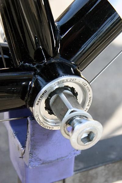 Better hurry up - Alessandro Ballan's spare bike was still in the process of being made a day before the start of Paris-Roubaix.