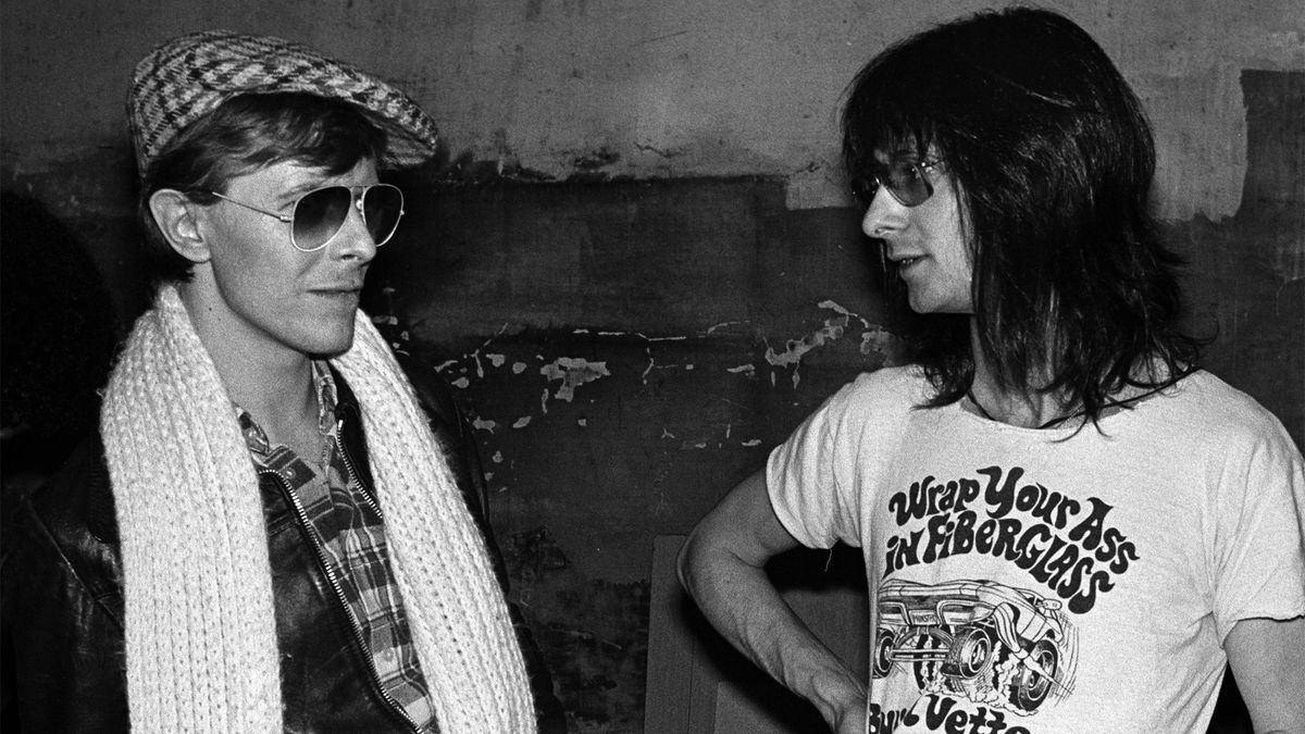 Unveiling the Sonic Blueprint: Lenny Kaye Reflects on 'Nuggets' and Its Punk Prophecy 6 Lenny Kaye with David Bowie at CBGB, april 4, 1975