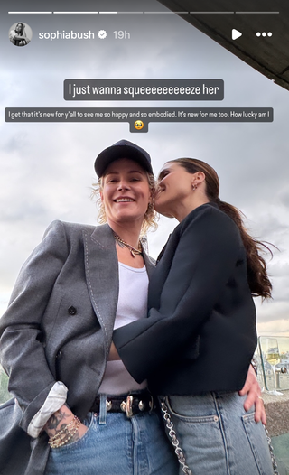 Sophia Bush shares a PDA-packed photo of herself with girlfriend Ashlyn Harris.