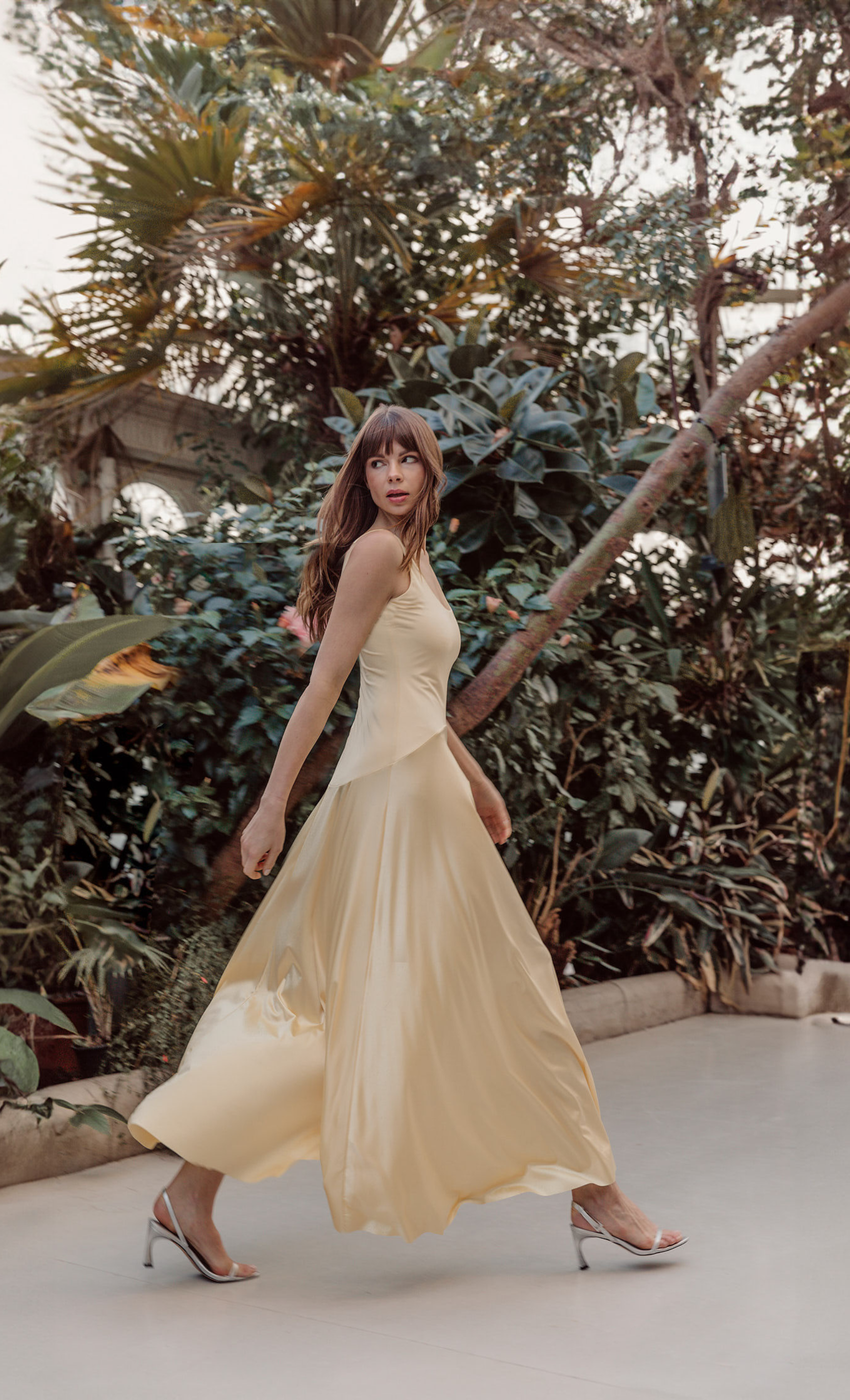 Butter Yellow Curved Drop Waist Maxi Dress - 6