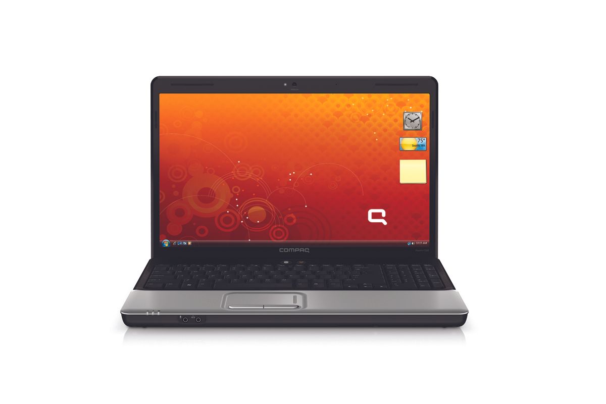 Orange connected laptop