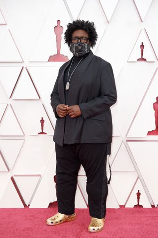 In this handout photo provided by A.M.P.A.S., Questlove attends the 93rd Annual Academy Awards at Union Station on April 25, 2021 in Los Angeles, California.