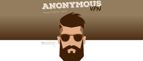 Anonymous VPN homepage screenshot
