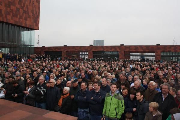 Huge crowds turned out for the start of the race