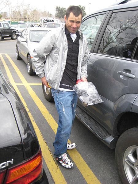 Neil is sporting the new team shoes