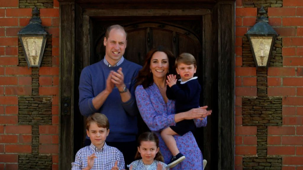 london, england april 23 in this screengrab, prince william, duke of cambridge, catherine duchess of cambridge, prince george of cambridge, princess charlotte of cambridge and prince louis of cambridge clap for nhs carers as part of the bbc children in need and comic relief big night in at london on april 23, 2020 in london, englandthe big night in brings the nation an evening of unforgettable entertainment in a way weve never seen before raising money for and paying tribute to those on the front line fighting covid 19 and all the unsung heroes supporting their communities photo by comic reliefbbc children in needcomic relief via getty images