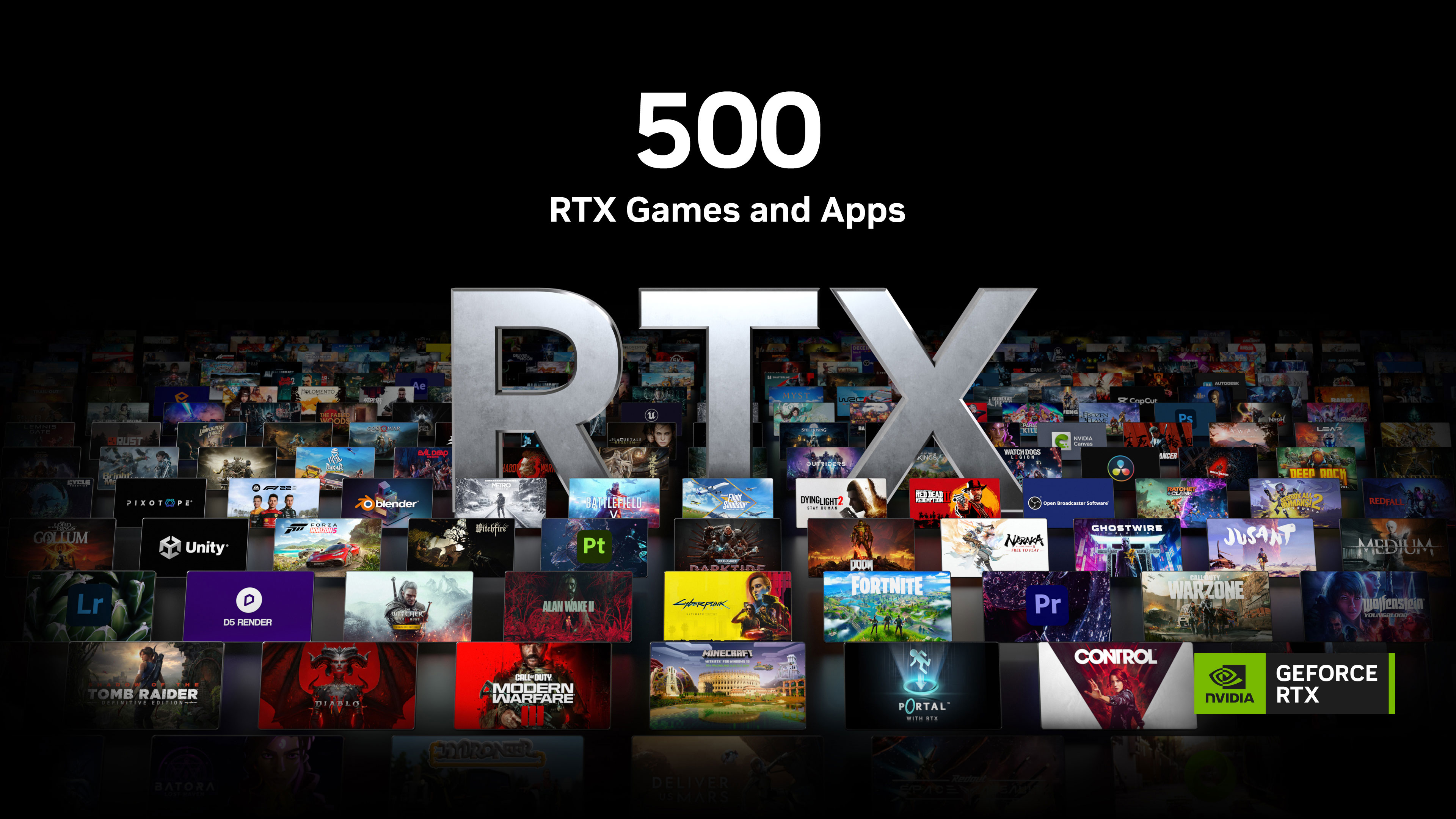 Nvidia 500 RTX and DLSS games and applications