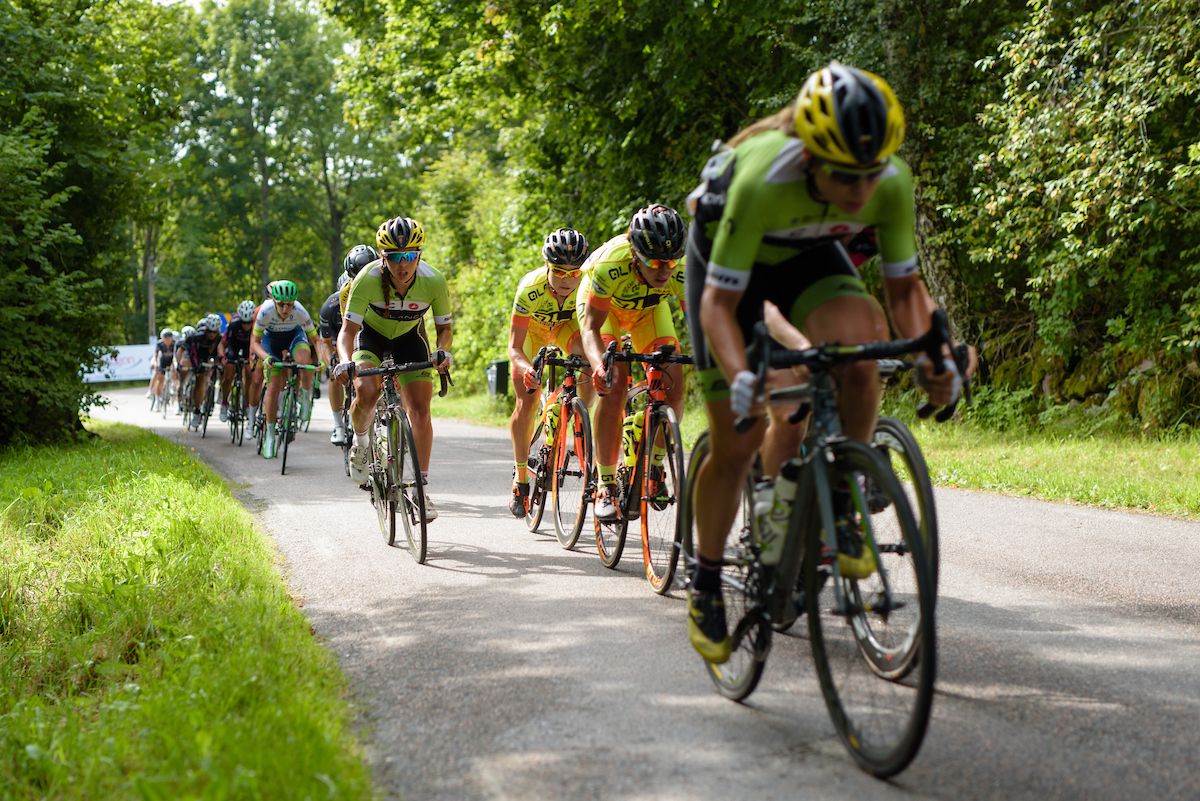 Cylance Pro Cycling lead the peloton