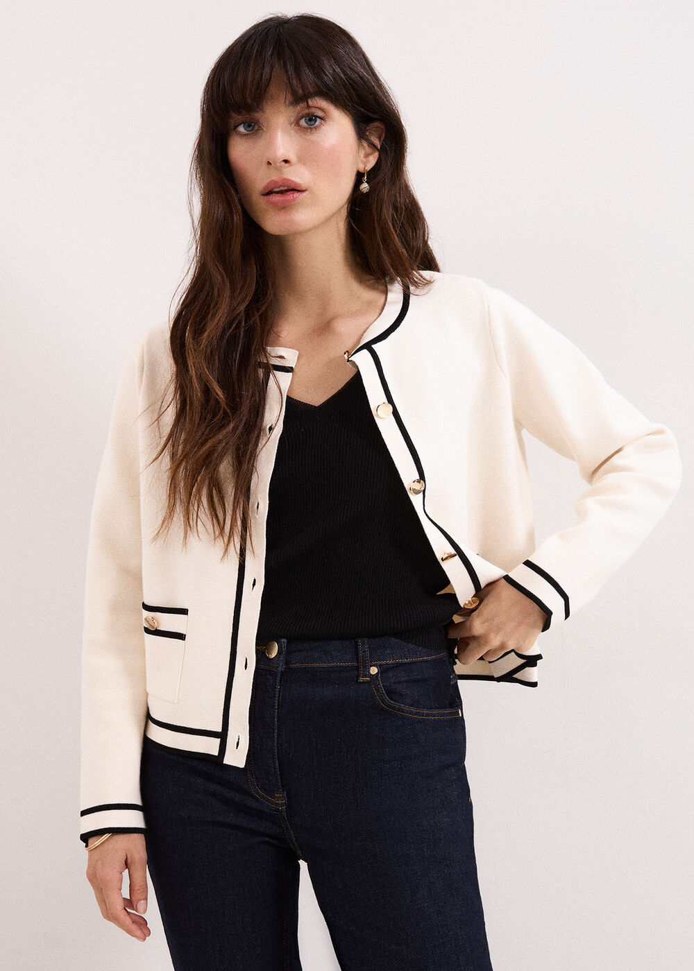 Lola Tipped Knitted Jacket